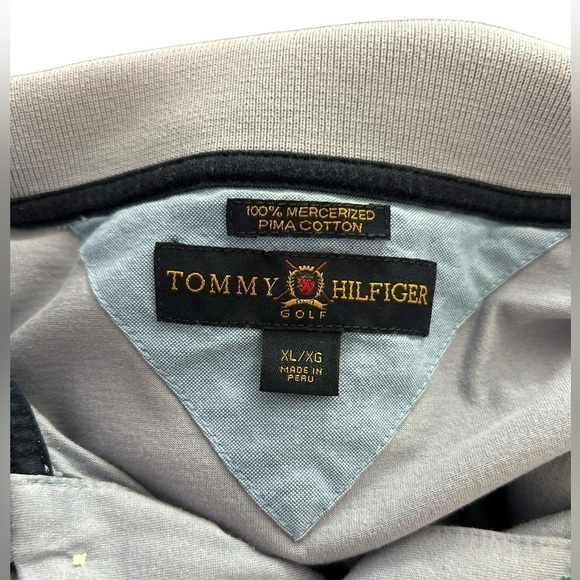 VINTAGE CLASSIC BLUE TOMMY HILFIGER GOLF POLO SHIRT • Size: XL • Used - Picture 6 of 6
